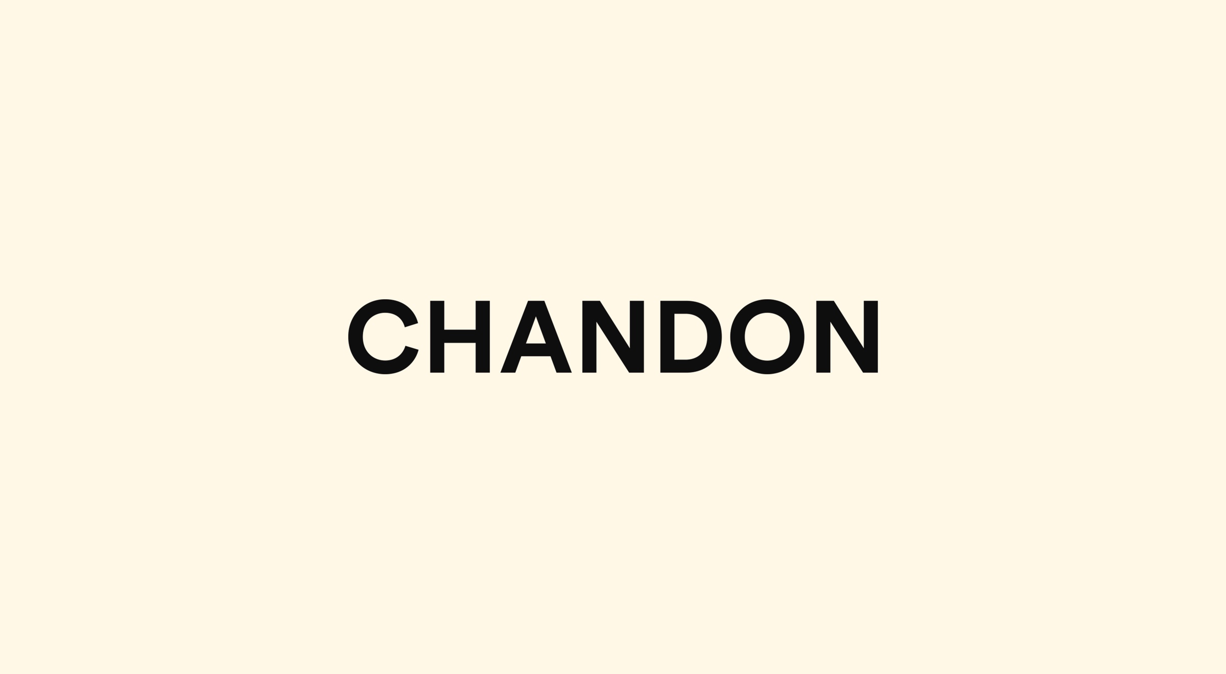 Chandon — set in the house's cream and black