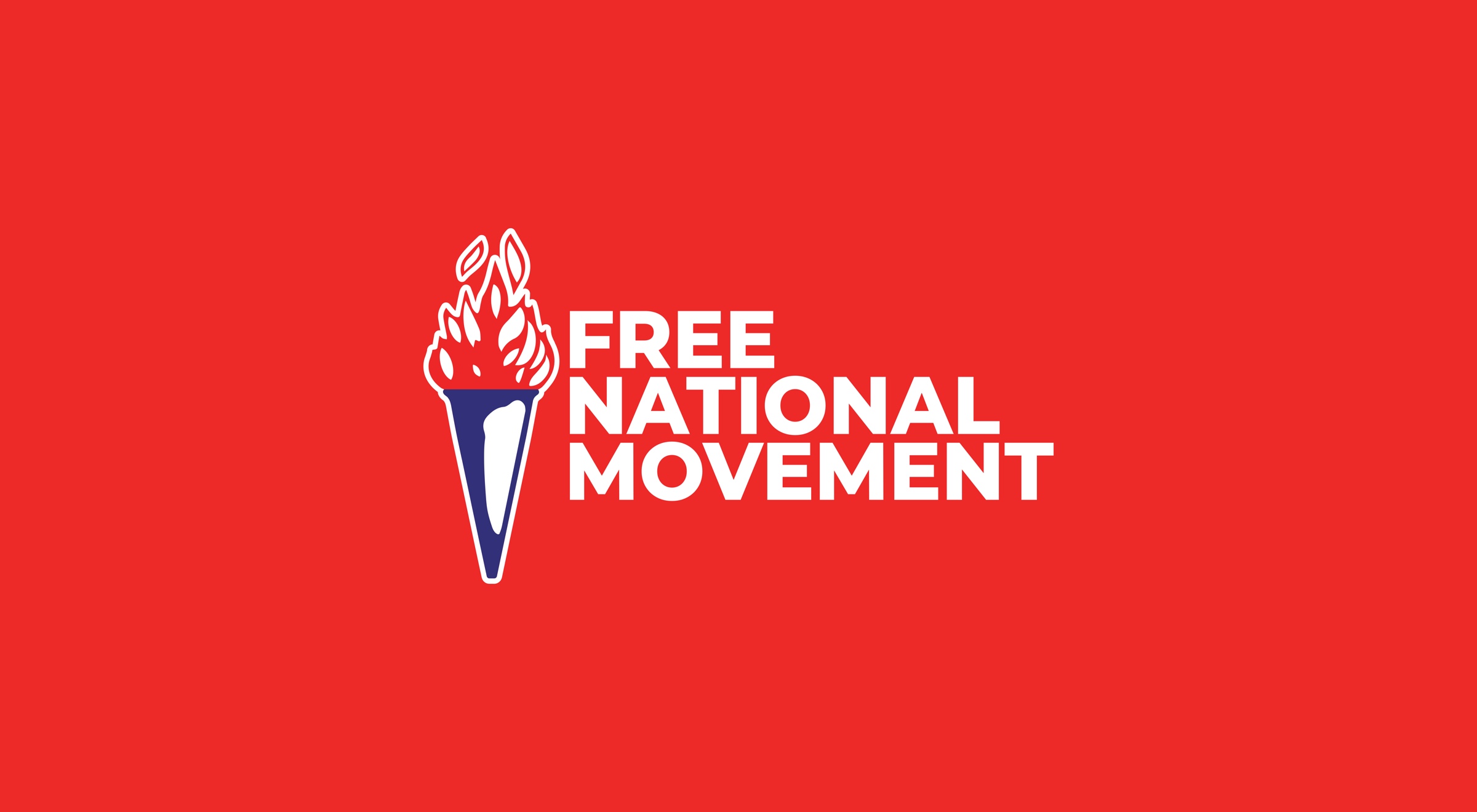 The Free National Movement — the torch, in campaign red