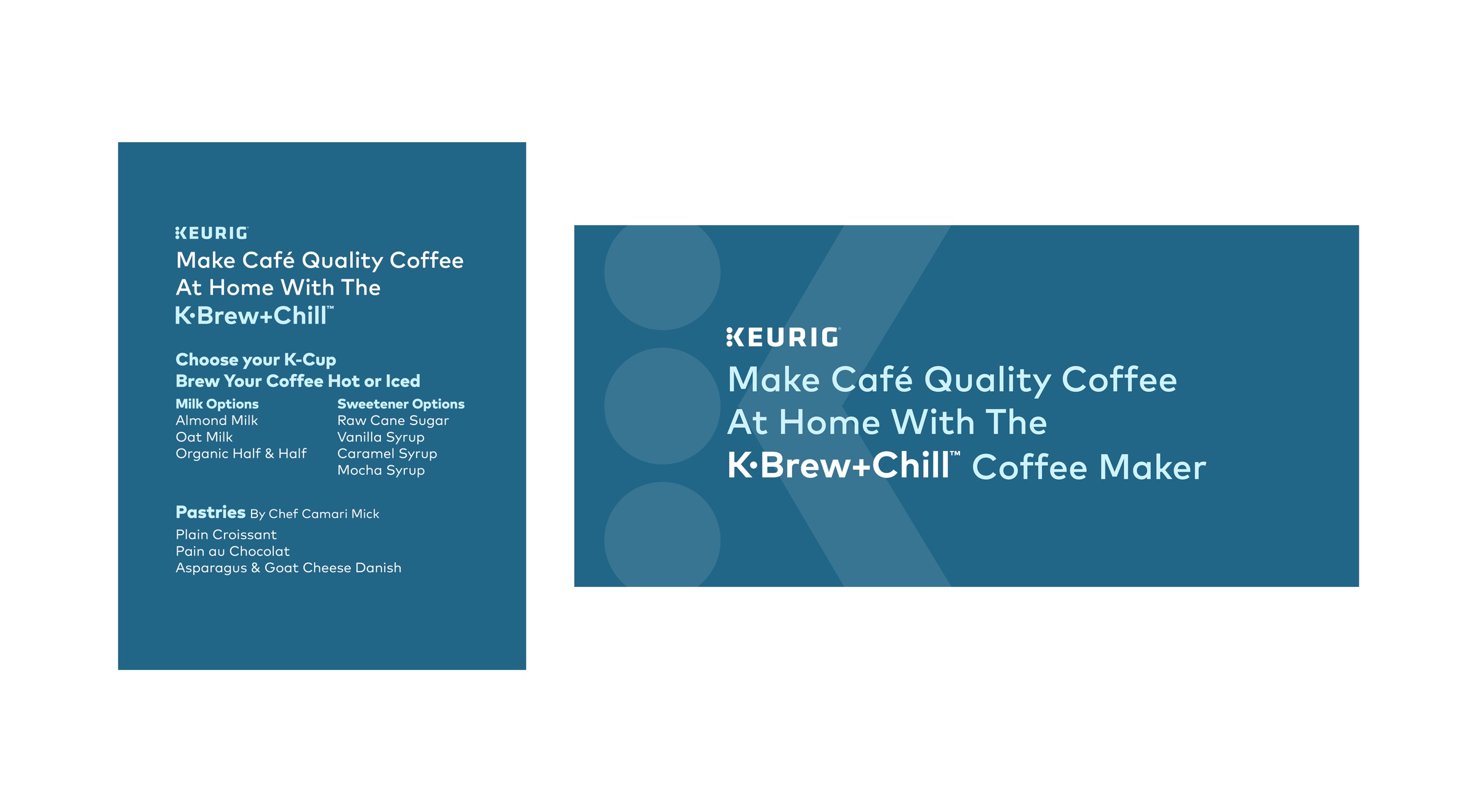 The menu card & demo-station front panel